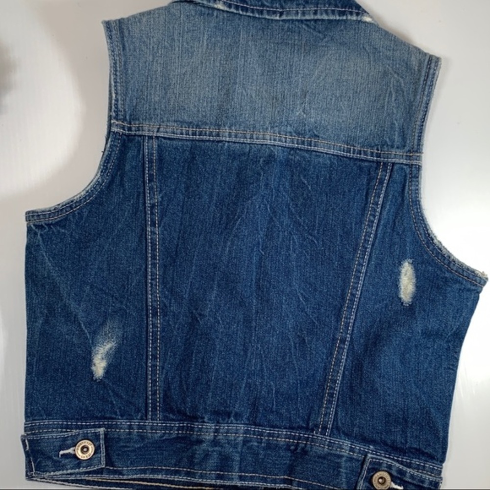 Amethyst Jeans Vintage Wash Cropped Denim Vest‎ - Picture 8 of 8